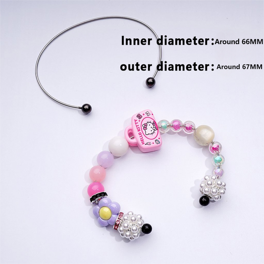 Colorful DIY Beadable Bracelet with Multi-Tone Round Metal Beads – Jewelry Craft Supply