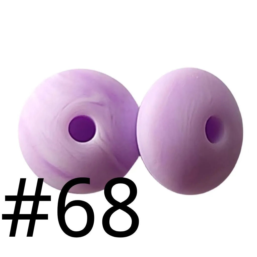 Silicone Lentil Beads Spacers 12mm