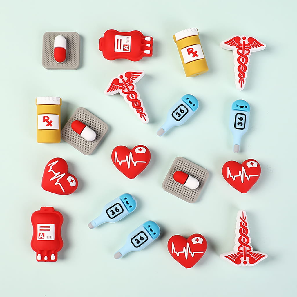 3D Medical Treatment Healthcare Theme Series Silicone Focal Beads