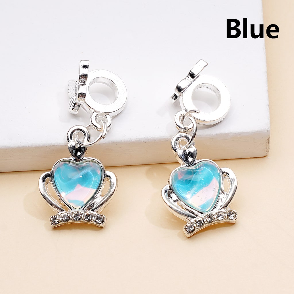 Alloy Charm Pendants Butterfly & Heart with Rhinestones Silver Dangle Beads for Jewelry