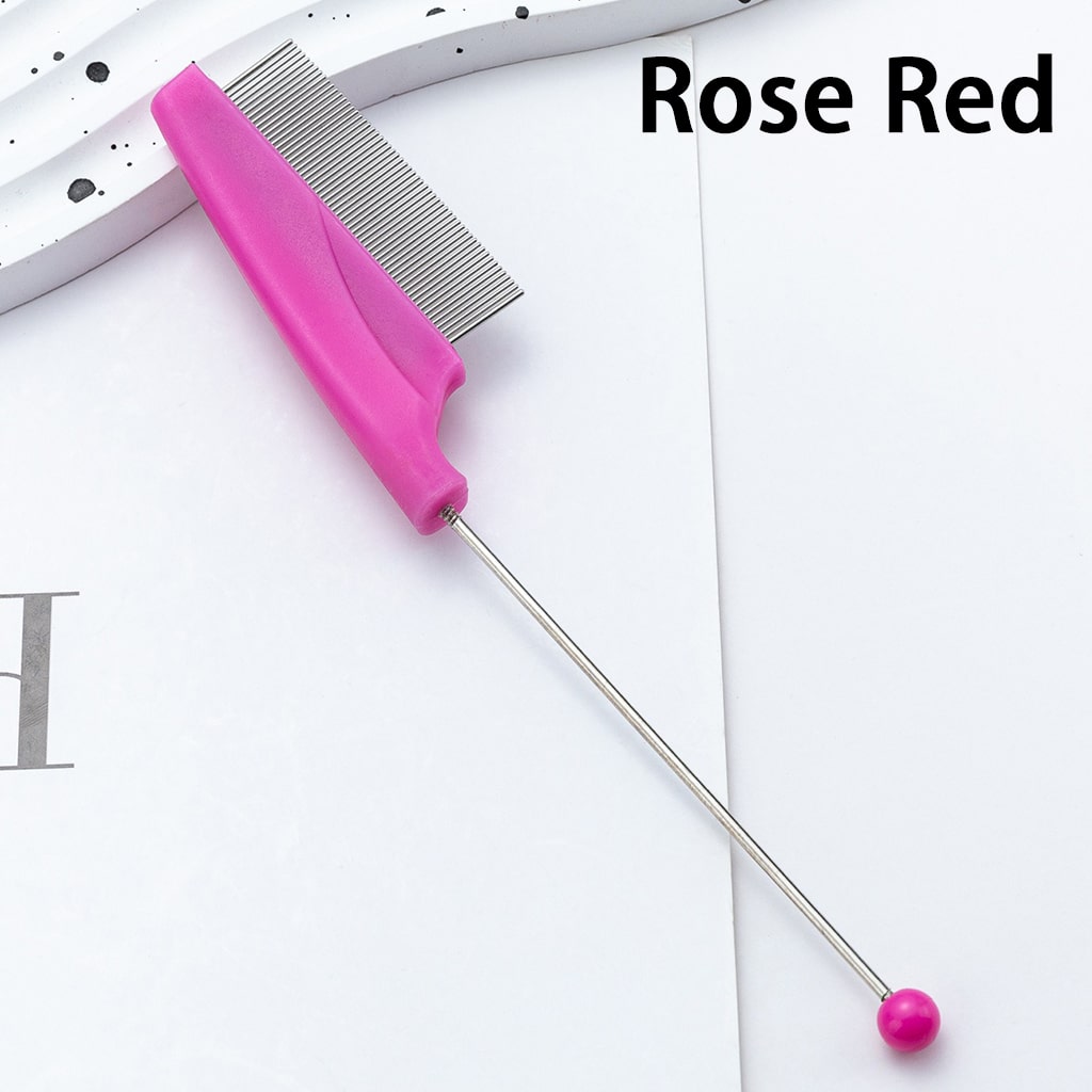 DIY Beadable Hair Comb for Pets Solid Color 168mm Randam mix