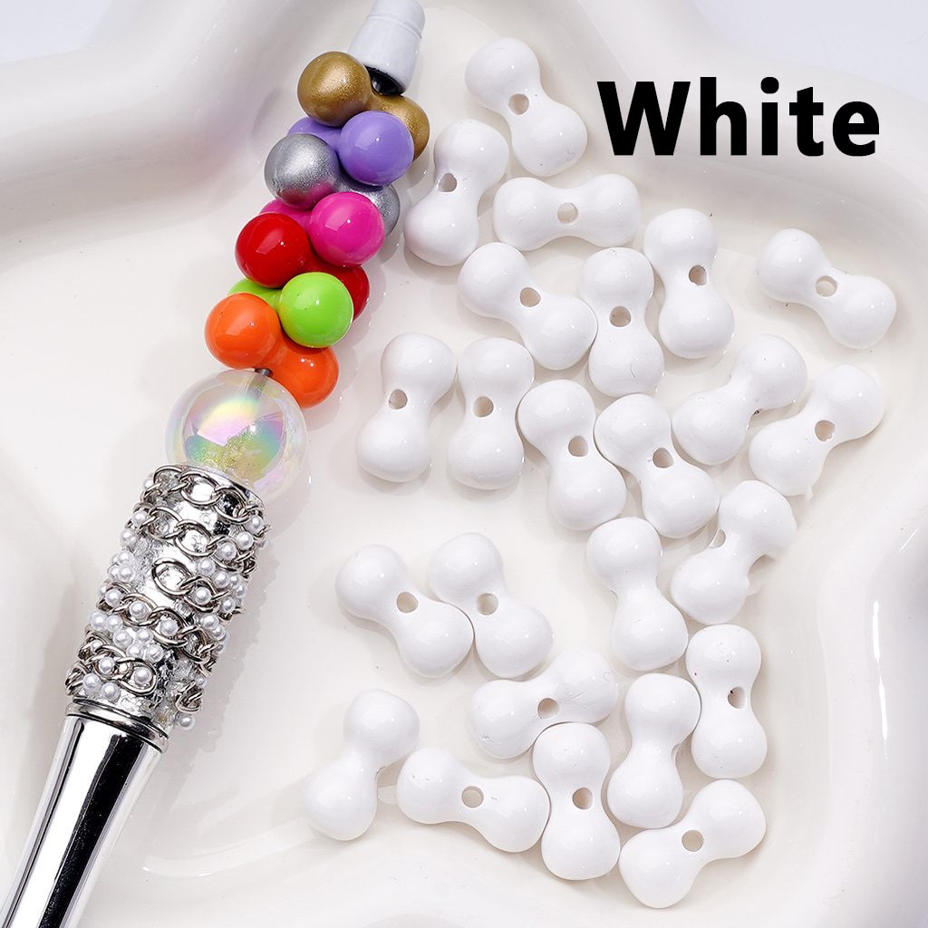 Mini Bone-Shaped Acrylic Beads Assorted Colors, 8*16MM