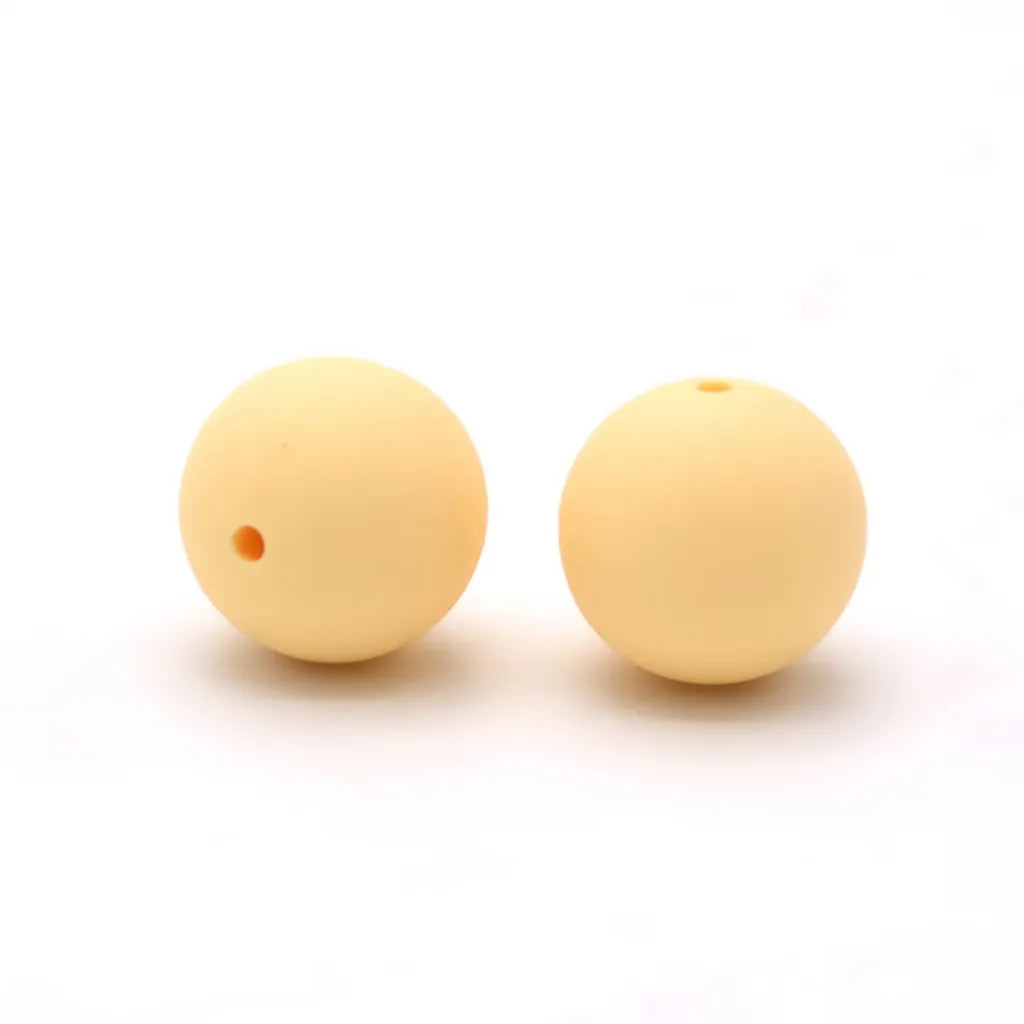 Solid Colored Silicone Beads 15 mm