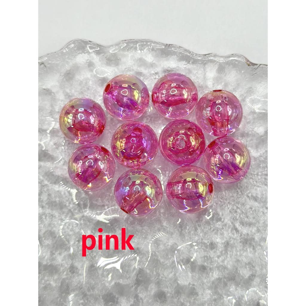 UV Coating See Thru Glossy Solid Color Acrylic Beads 16mm CM