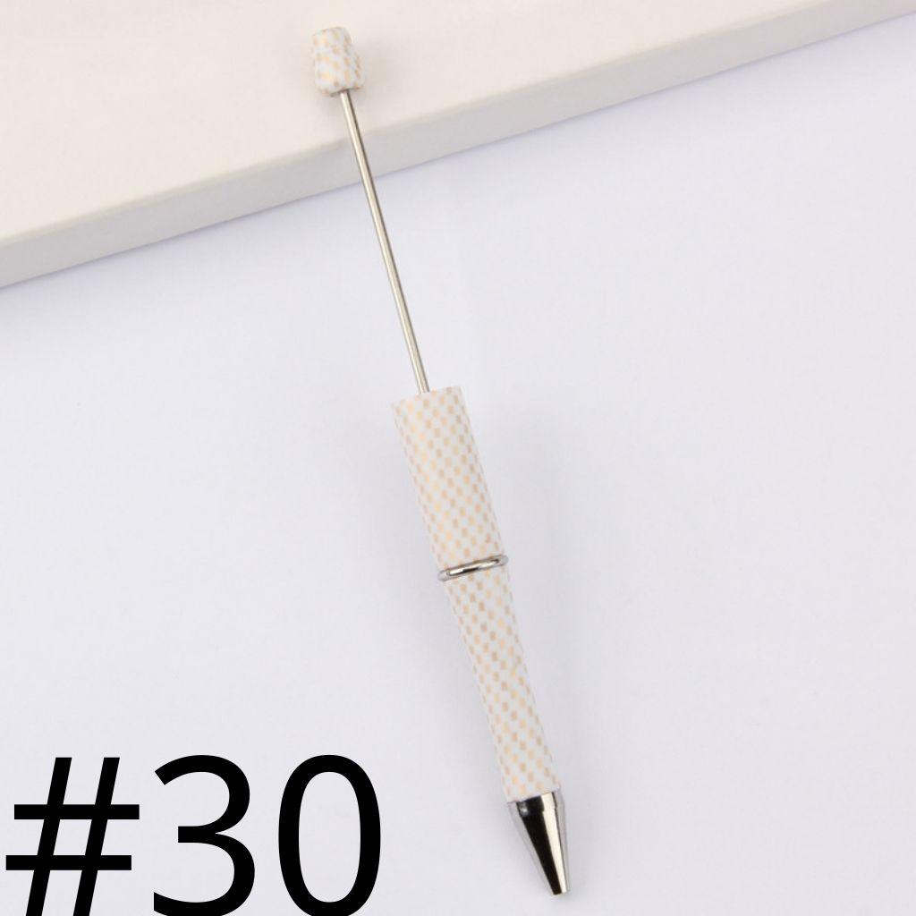 Polka Dots with Inspired White Printed Beadable Pens Number 30