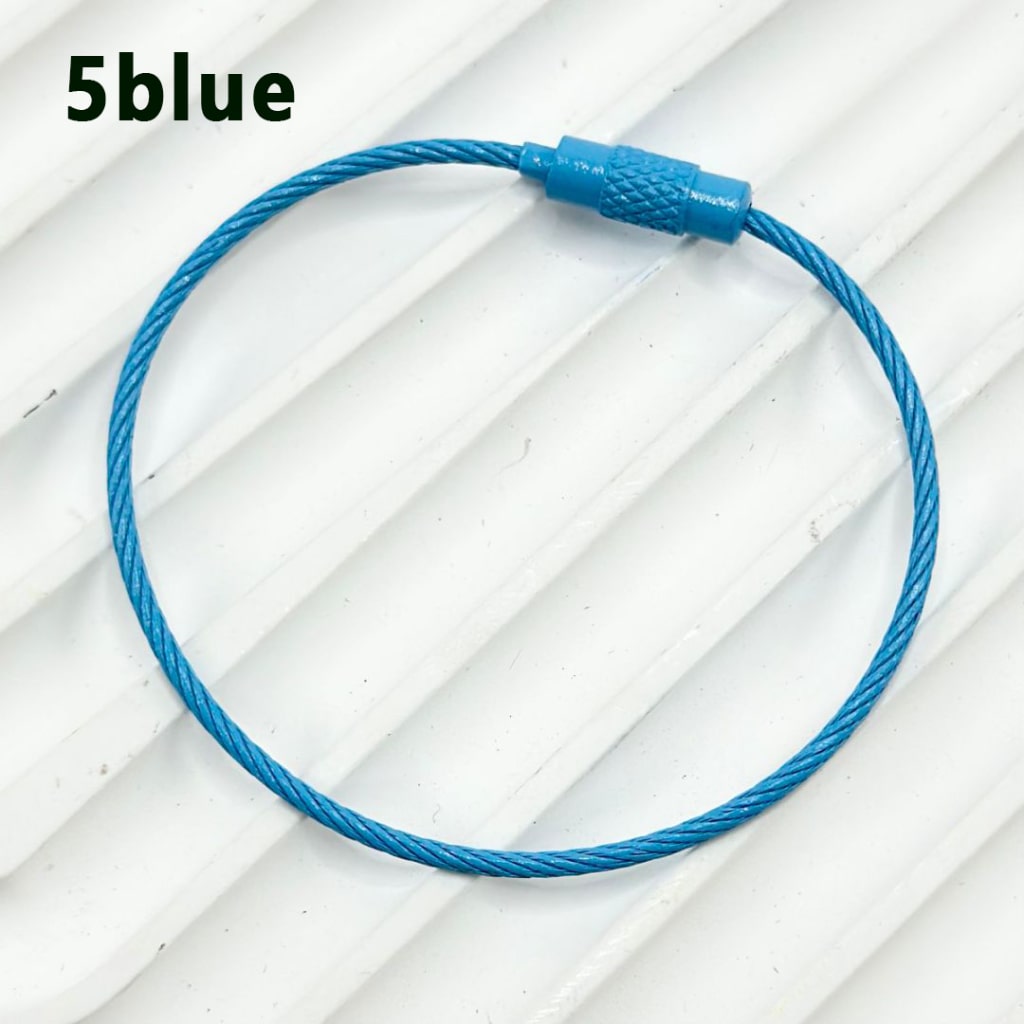 Beadable Metal Keychain Ring Loop in Solid Color, 1.5*150MM