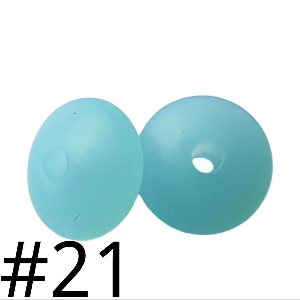 Silicone Lentil Beads Spacers 12mm