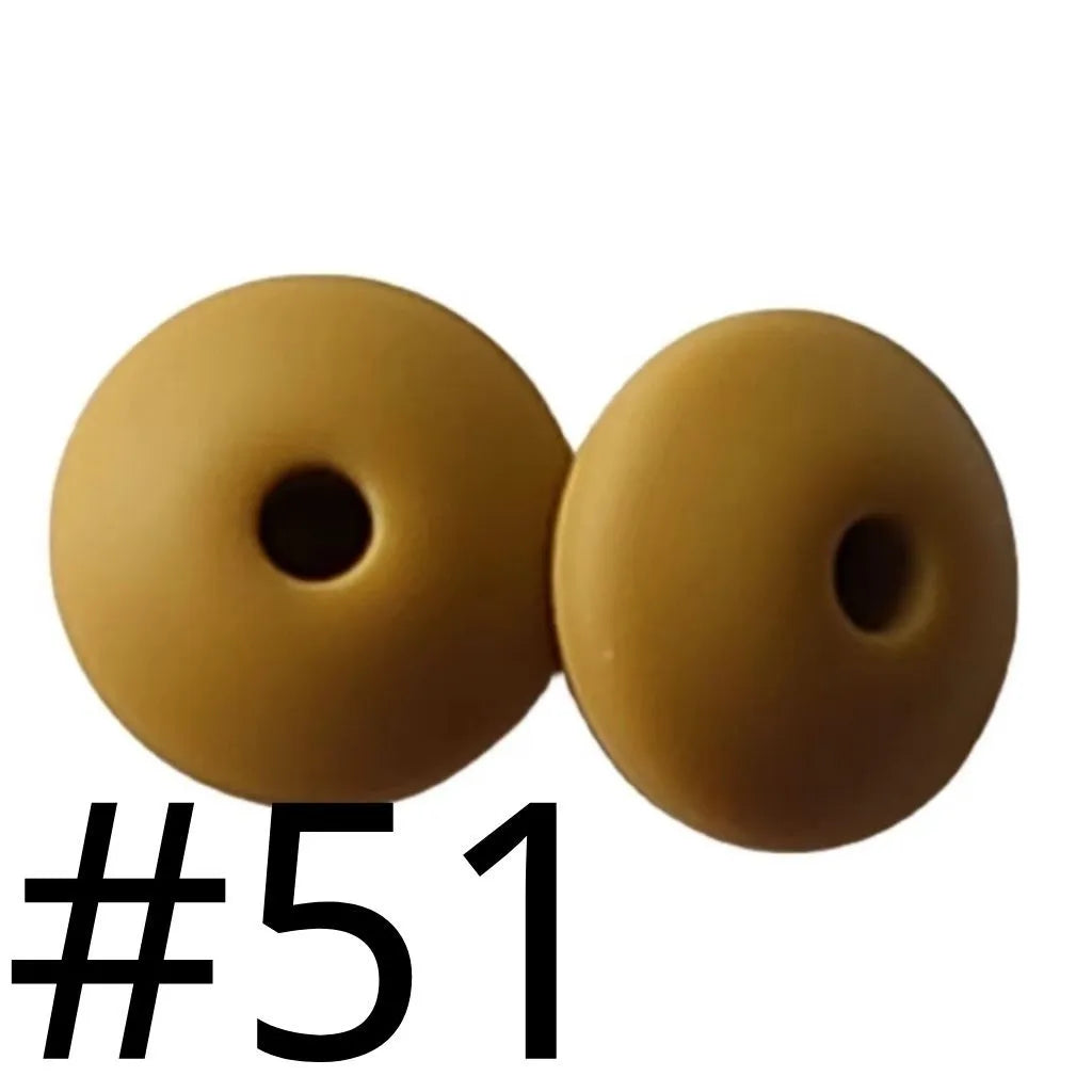 Silicone Lentil Beads 12mm