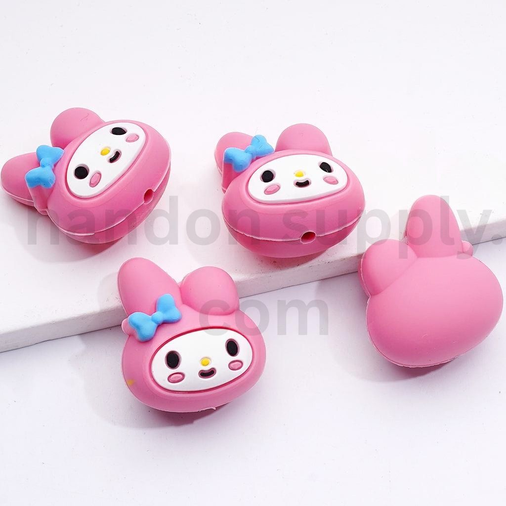 3D Sanri Character Silicone Focal Beads Assorted Styles Keroppi, Kuromi, Kitty & More