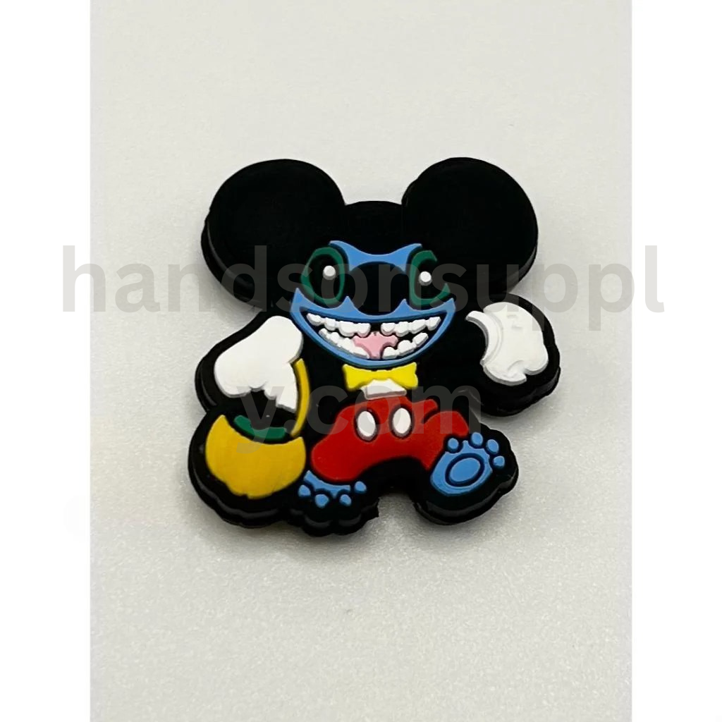 Furry Cartoon Monster Holding Easter Basket Silicone Focal Beads
