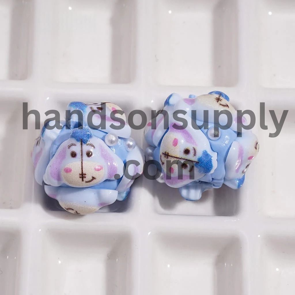 Adorable Clay Beads with Classic Animation Character Series and White Pearls, 18MM, Assorted Characters