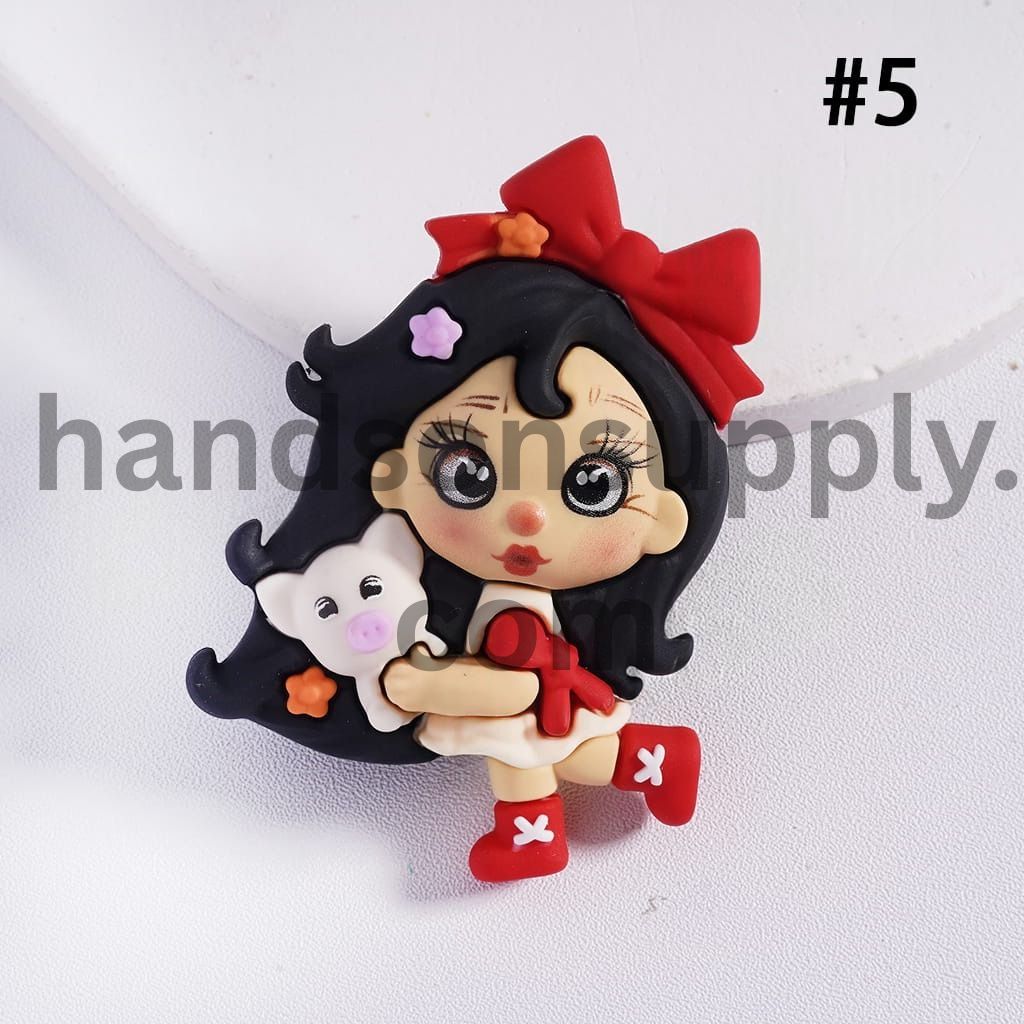 Soft PVC Rubber Princess Girl Figurine Beads Adorable Princess Series Holding Items