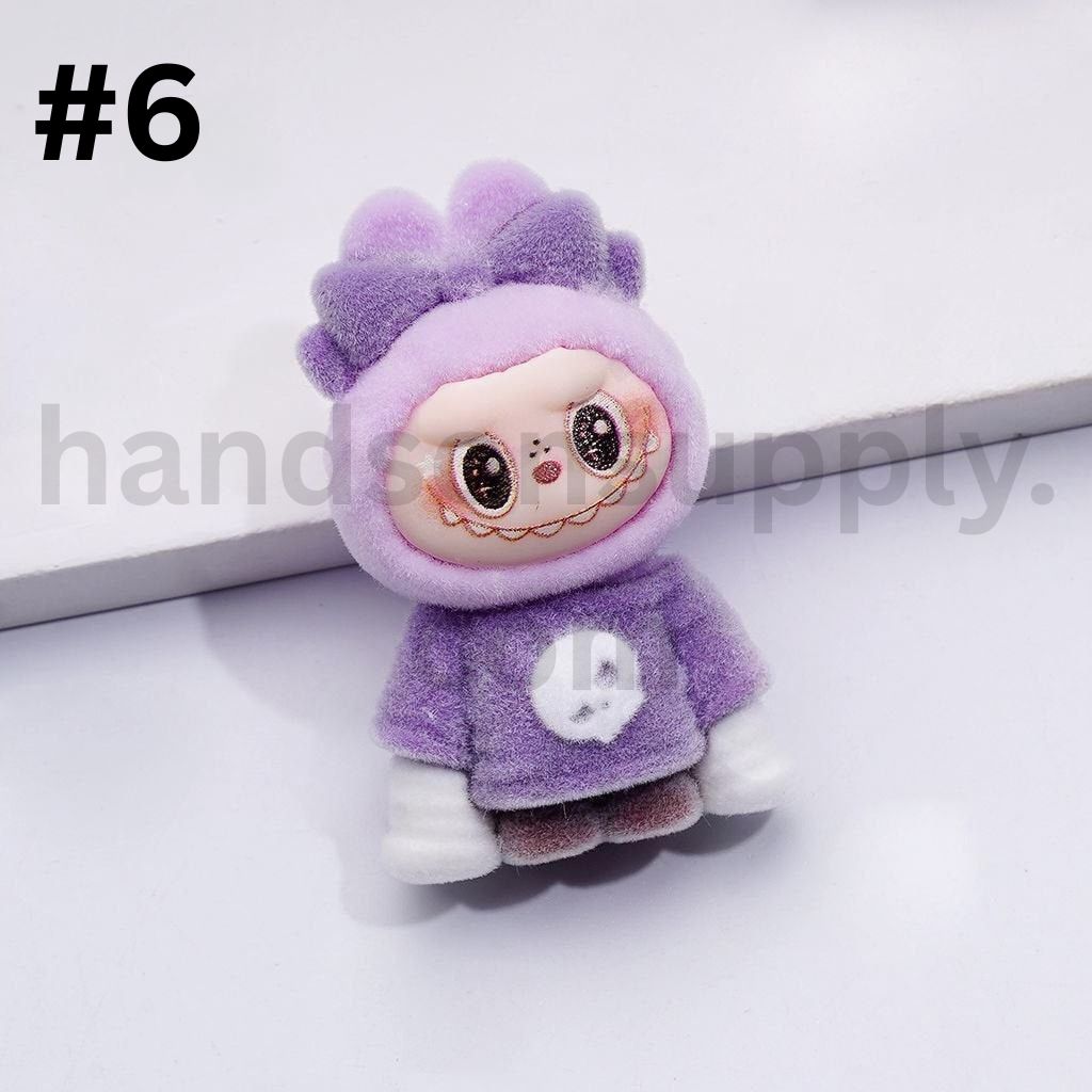 Fuzzy Labub Monster Pop Mar Design Pen Topper 45*28MM(Half Through Hole)