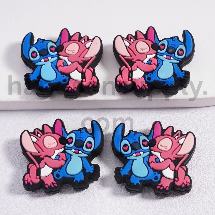 Stitch Lilo & Stitch Mickey & Minnie Mouse Winnie the Pooh & Piglet Donald Duck & Daisy Angel cartoon character Silicone Focal Beads