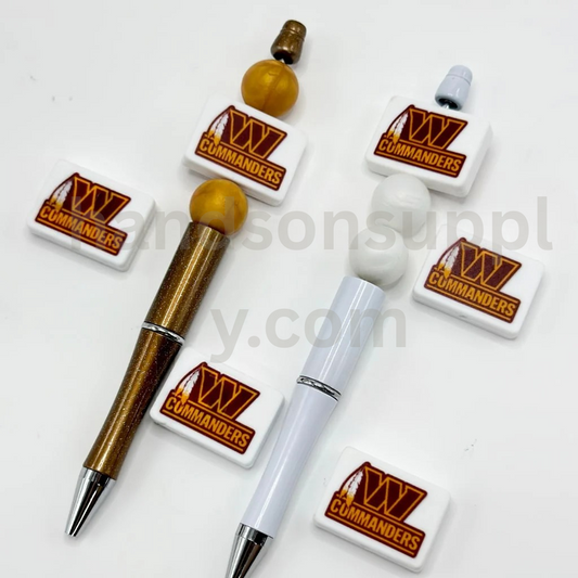 Washington Commande American Football Silicone Focal Beads USA Theme
