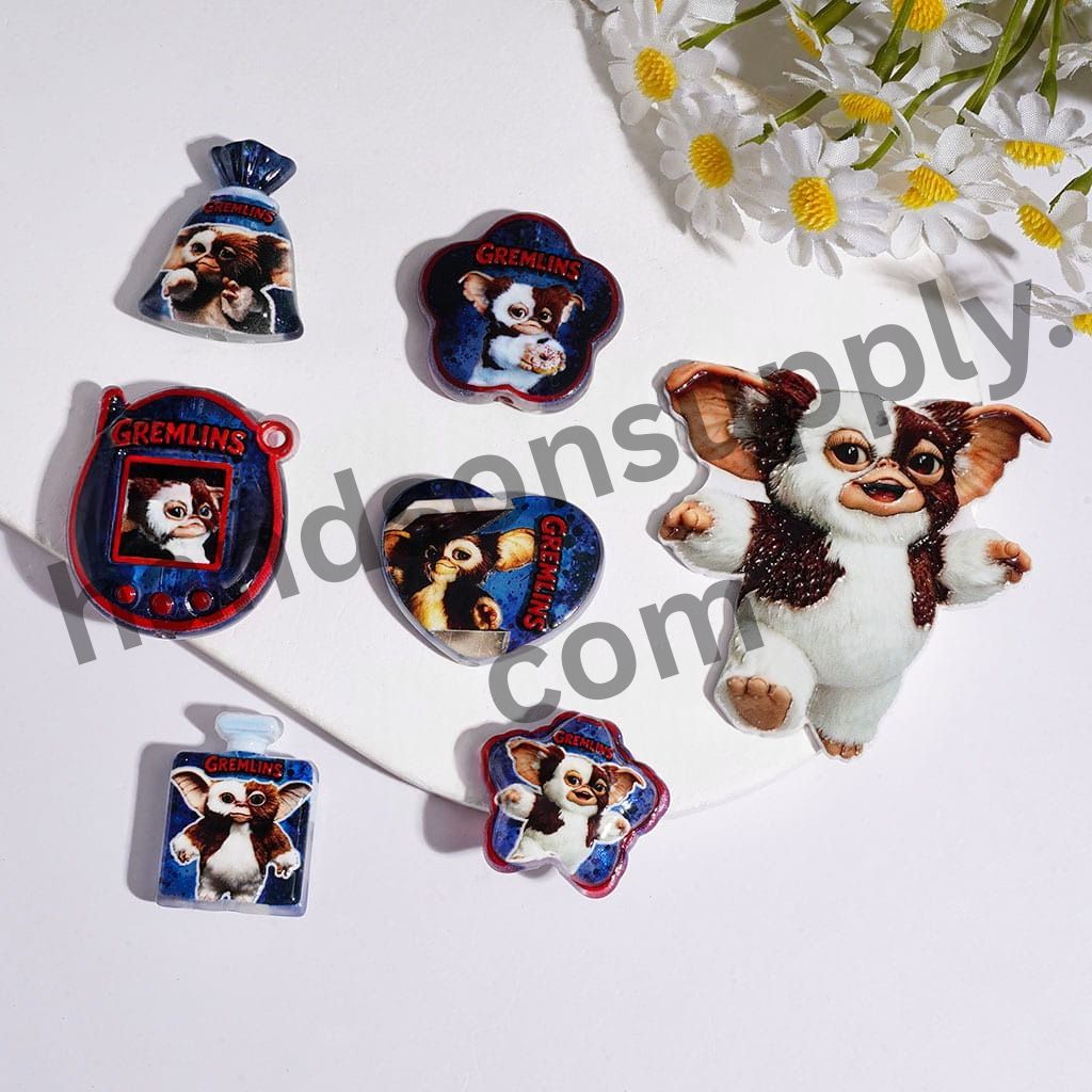 Cute Playful Mini Goblin Character Series Acrylic Beads & Pendants, Various Designs, Random Mix