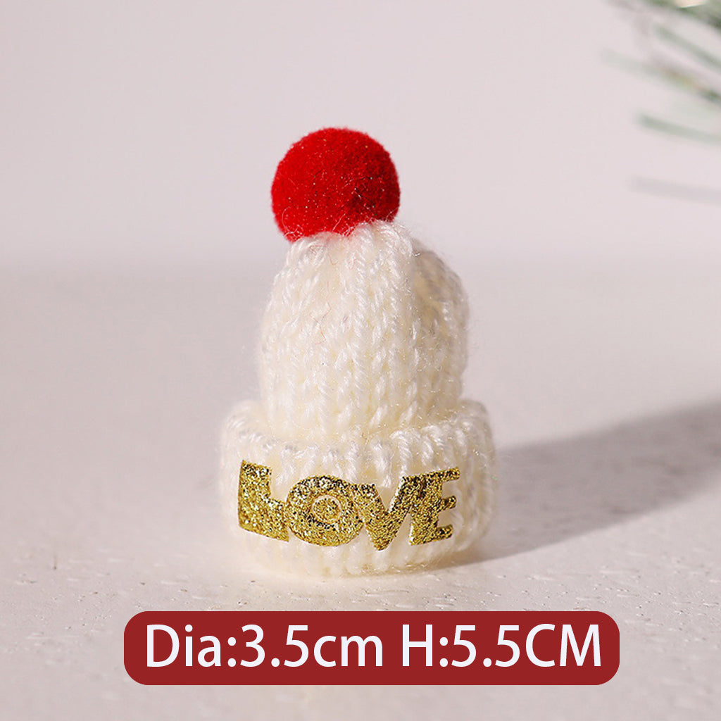 Mini Knitted Woolen Christmas Hat & Scarf Charms, Winter Style Jewelry Accessories