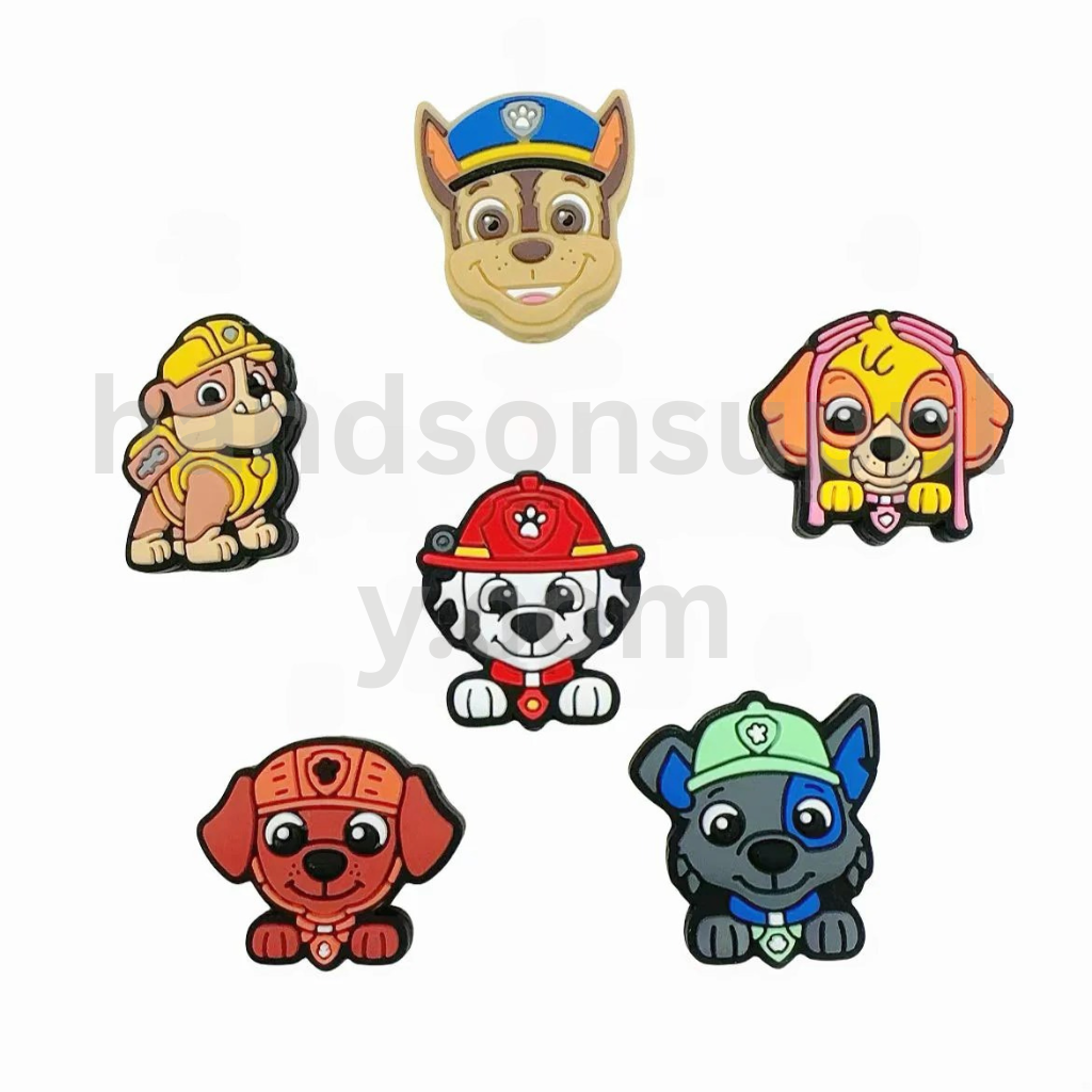Adorable Puppy Dog Character Series Design Silicone Focal Beads