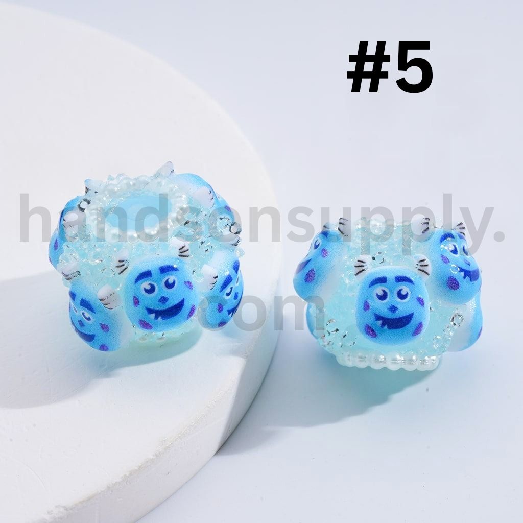 Cute Character Mix Kurom, Monster, Micke, Minni, Toy Bear Sugar Acrylic Beads Multi-Color Around 18*22MM