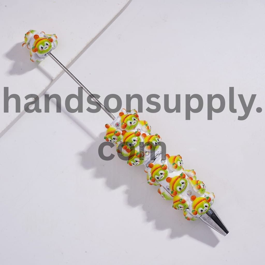 Cute Classic Animal Family Character Designs Series with Sparkling AB Rhinestones Beadable Clay Pens