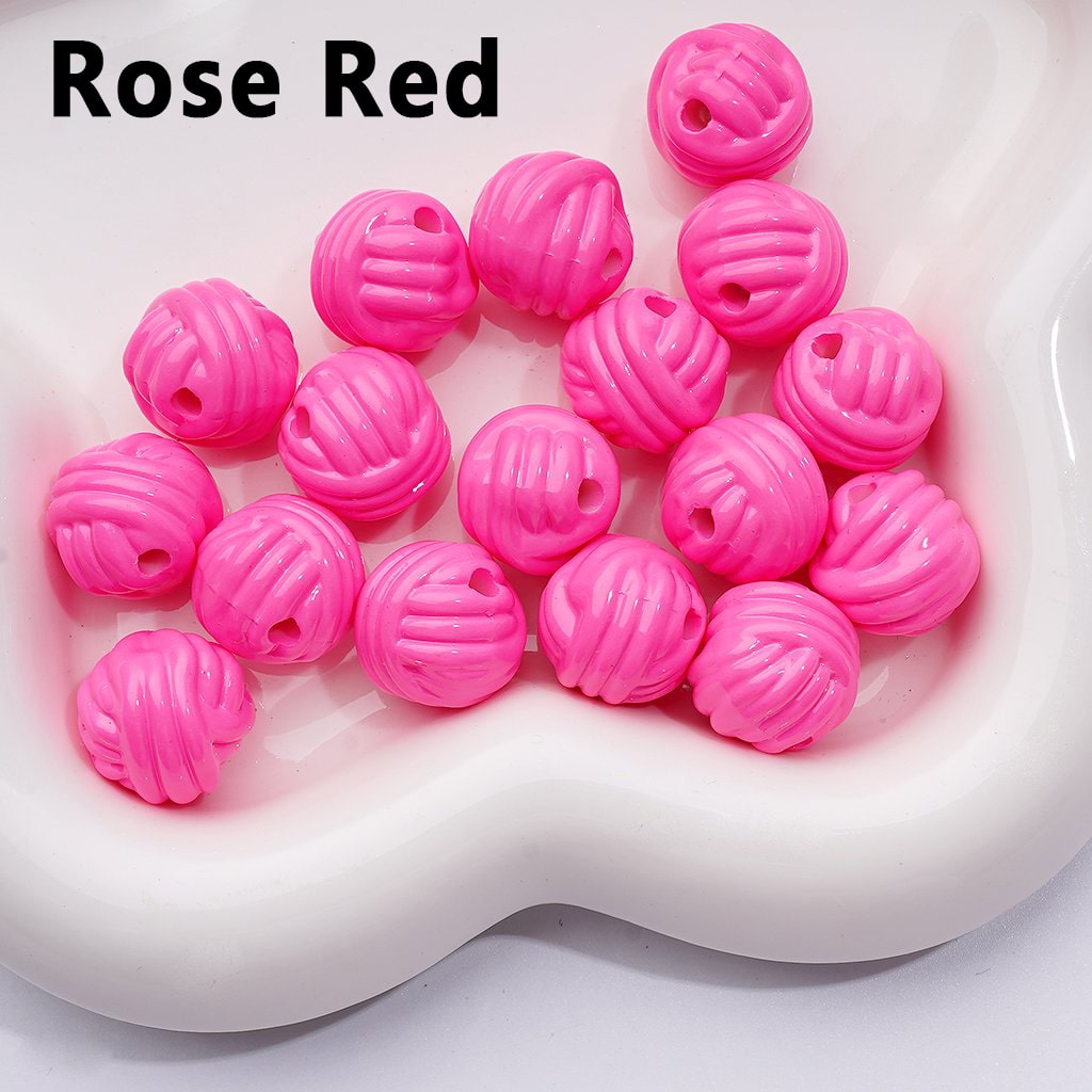 Adorable Multi-Color Yarn Ball Acrylic Beads – 16MM Craft Supplies