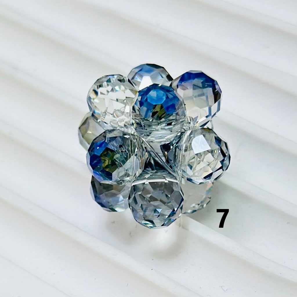 Colorful Water Drop Shape Bling Bling Rhinestones Knots Beads, Around 20MM