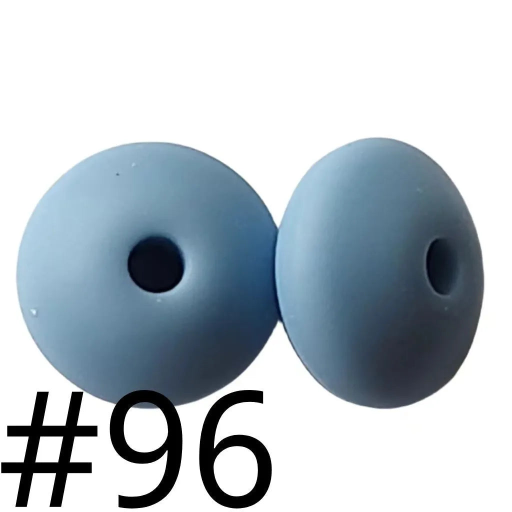 Silicone Lentil Beads 12mm