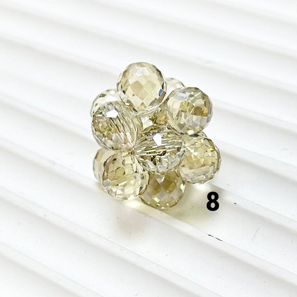 Colorful Water Drop Shape Bling Bling Rhinestones Knots Beads, Around 20MM