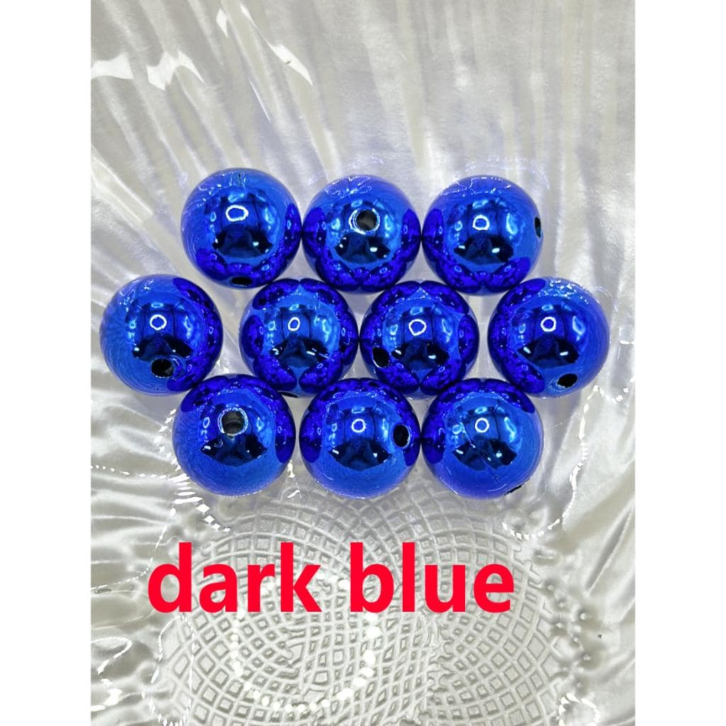 Glossy Metallic Colored Acrylic Beads  16mm