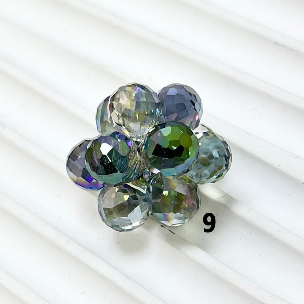 Colorful Water Drop Shape Bling Bling Rhinestones Knots Beads, Around 20MM