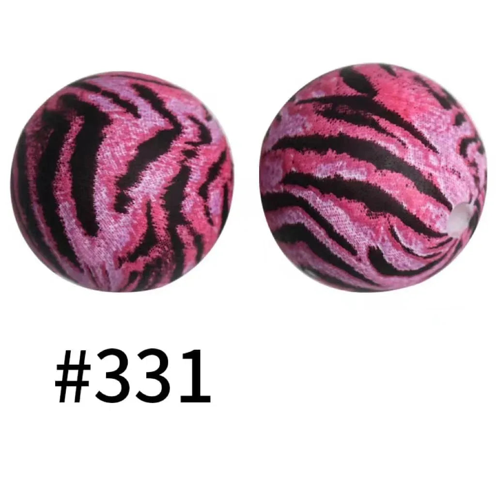 Printed Silicone Beads 15 mm