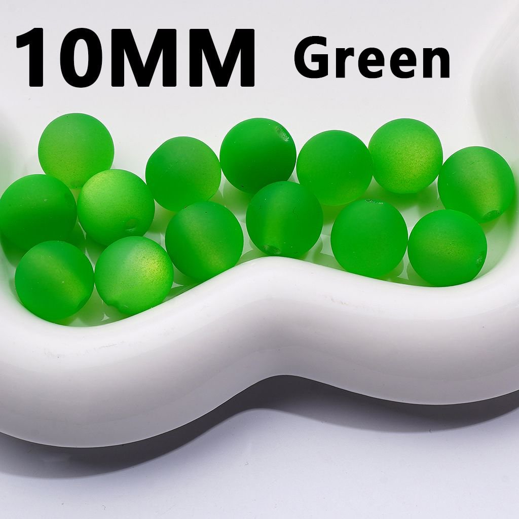 Frosted Matte Multi-Color Cat Eye Effect, Round Acrylic Waist Beads for Jewelry Making 10MM