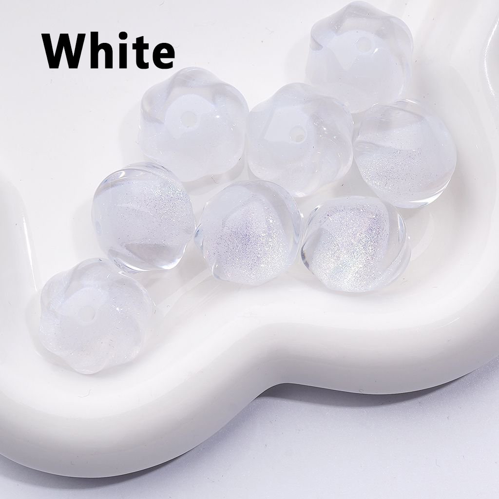 Radiant Multi-Color Swirl Acrylic Beads with Shiny Gold Glitter & Sugar Core, Around 20MM