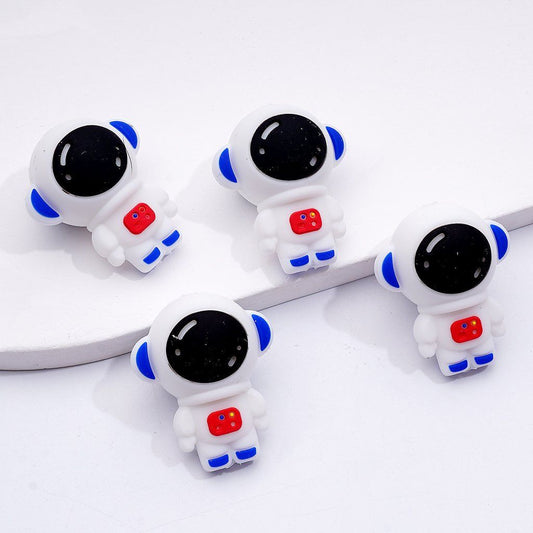 Vivid 3D Astronaut Silicone Focal Beads Adorably Detailed & Eye-Catching Design