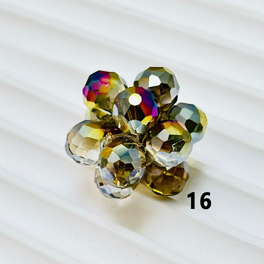 Colorful Water Drop Shape Bling Bling Rhinestones Knots Beads, Around 20MM