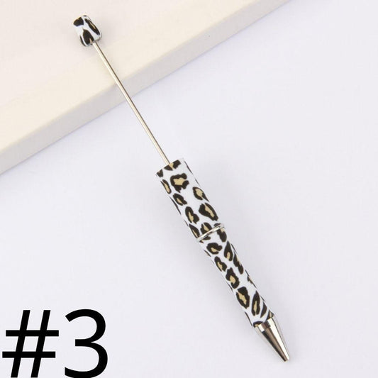 Black and White Jaguar Print Printed Beadable Pens Number 3