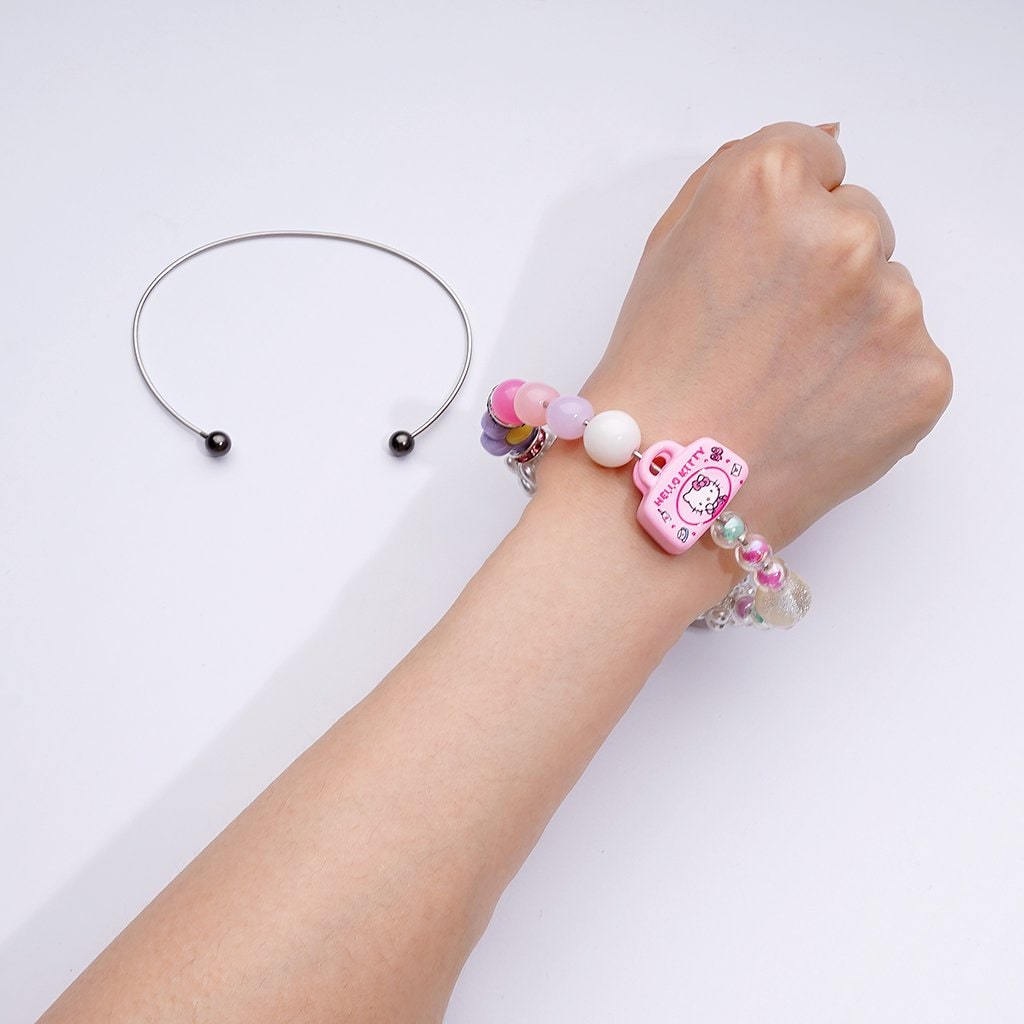 Colorful DIY Beadable Bracelet with Multi-Tone Round Metal Beads – Jewelry Craft Supply