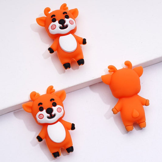 3D Little Cute Deer Silicone Focal Beads