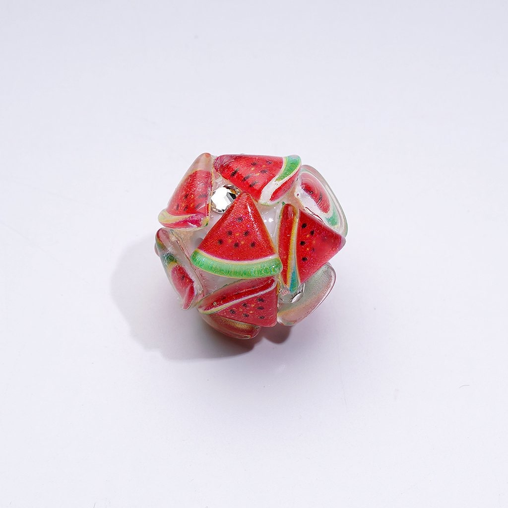 Cute Fruit Acrylic Beads – Grapes, Peaches, Lemons, Pineapples, Cherries, Strawberries, Green Apples, and Watermelons, Approx. 22MM