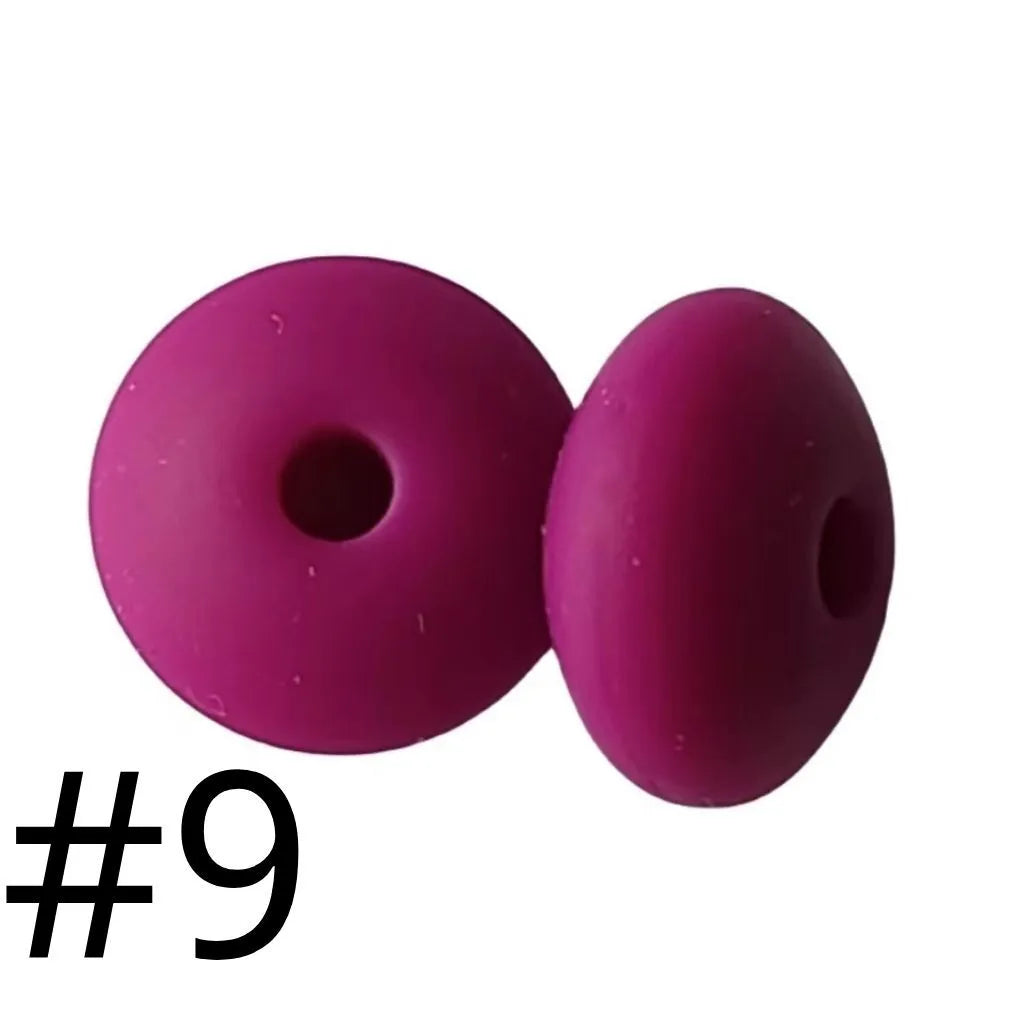 Silicone Lentil Beads Spacers 12mm