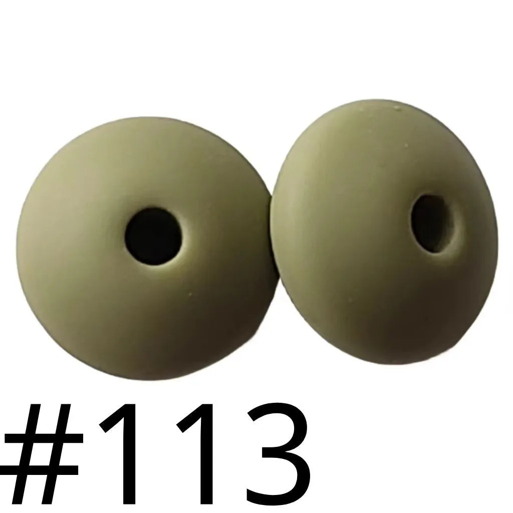 Silicone Lentil Beads 12mm