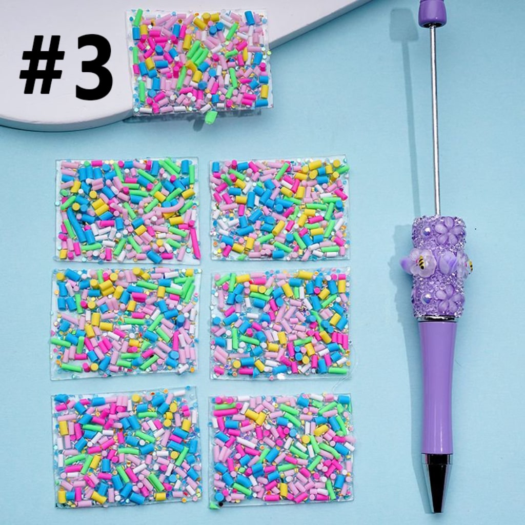 Wraps Tapes DIY Bling Bling with Colorful Mini Sticks for Pen, 78 Small Pieces in 1 Sheet, Please Read the Description
