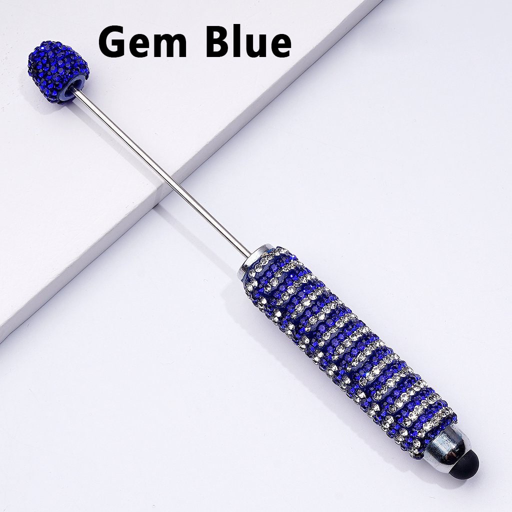 Glamorous Beadable Stylus Pens – Sparkling Double-Color Rhinestones & Clay Design