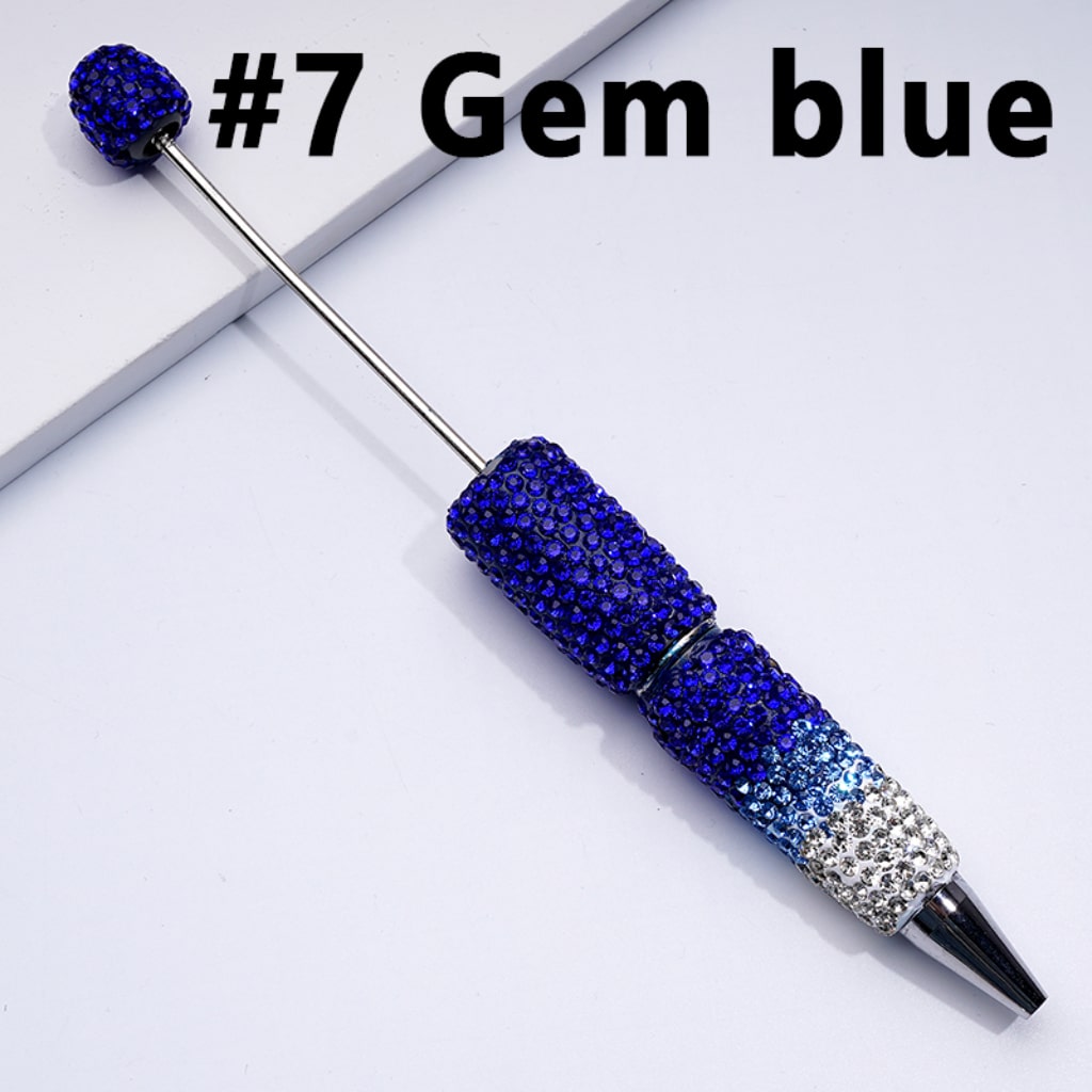 Beadable Clay Pens Ombre Color with Shiny Rhinestones Covered the Entire Pen