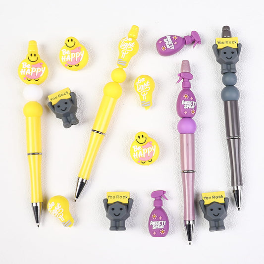 3D Emotional Value Theme Assorted Style Silicone Focal Beads