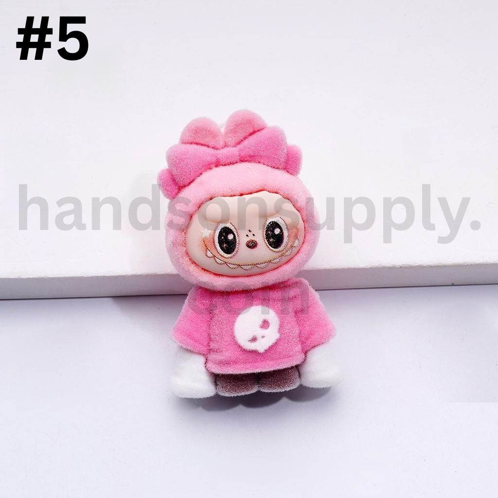 Fuzzy Labub Monster Pop Mar Design Pen Topper 45*28MM(Half Through Hole)