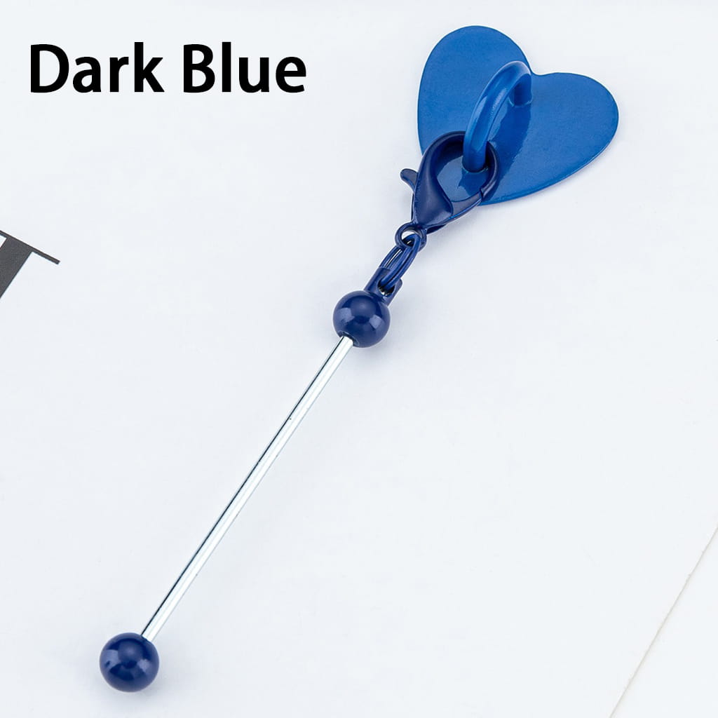 DIY Beadable Keychain Bar with Mini Lobster Clasp & Heart Accessories, 9.6*2.5CM