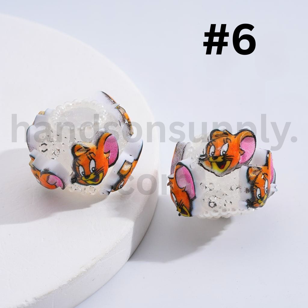 Cute Character Mix Kurom, Monster, Micke, Minni, Toy Bear Sugar Acrylic Beads Multi-Color Around 18*22MM