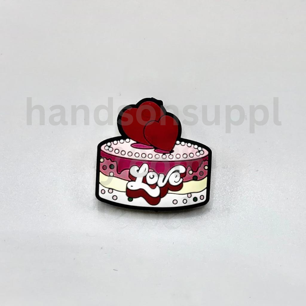 Wedding Cake with Love and Marriage Theme Design Silicone Focal Beads