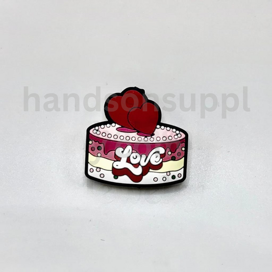 Wedding Cake with Love and Marriage Theme Design Silicone Focal Beads